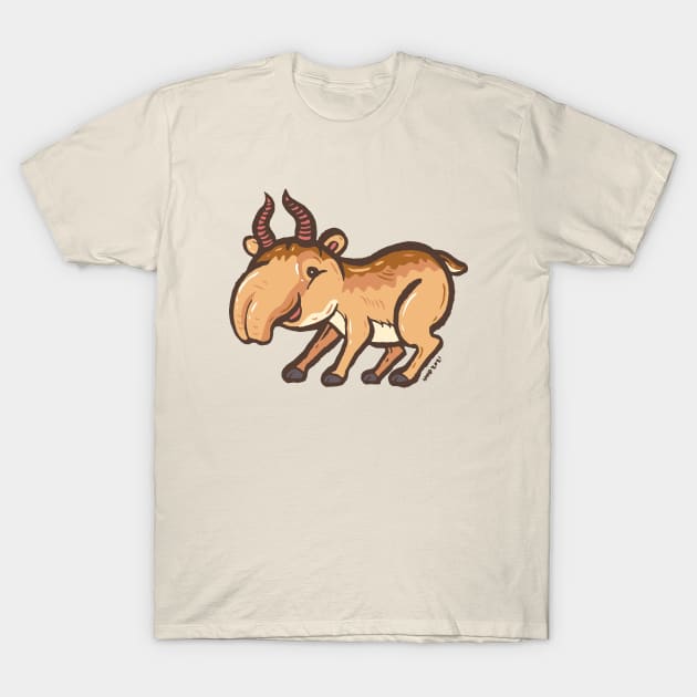 Saiga antelope T-Shirt by nokhookdesign